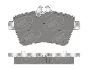 SCT GERMANY Комплект тормозных колодок, дисковый тормоз SP 409 PR